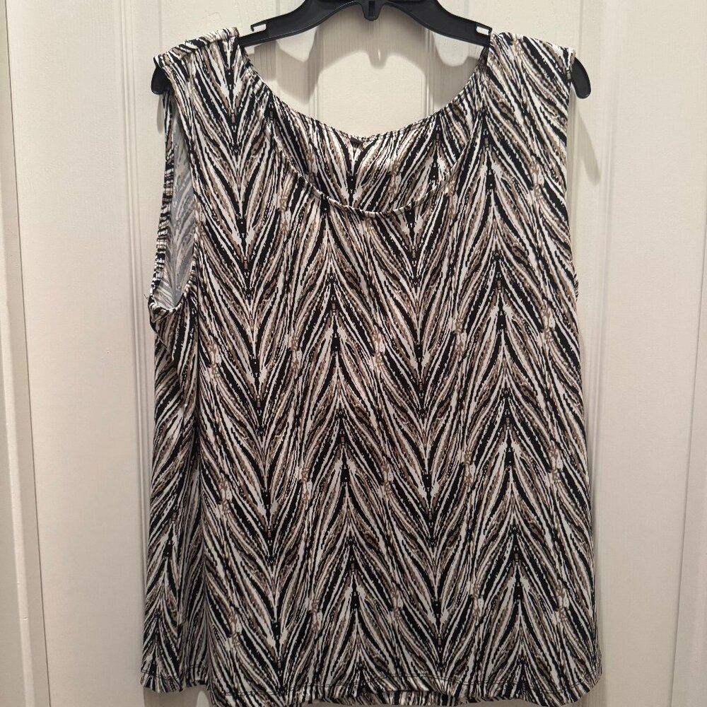 JM Collection Blouse and over throw  Size XL
